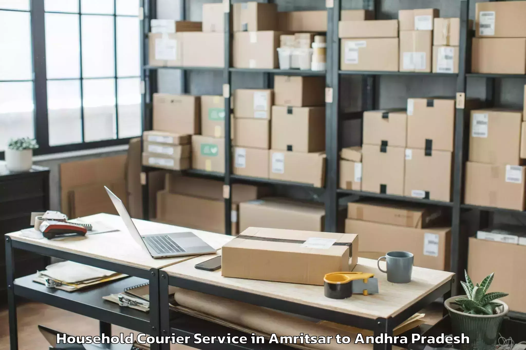 Efficient Amritsar to Draksharamam Household Courier